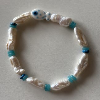 Ocean Wave Gone Fishing Anklet
